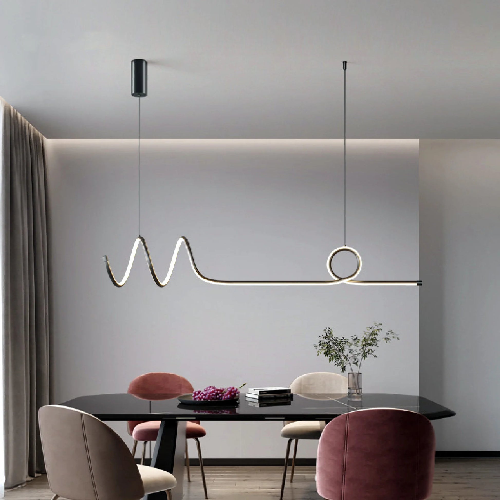 Eira Nordic Pendant Lamp with Long Strip - Pendant Lights | Lucera Lighting