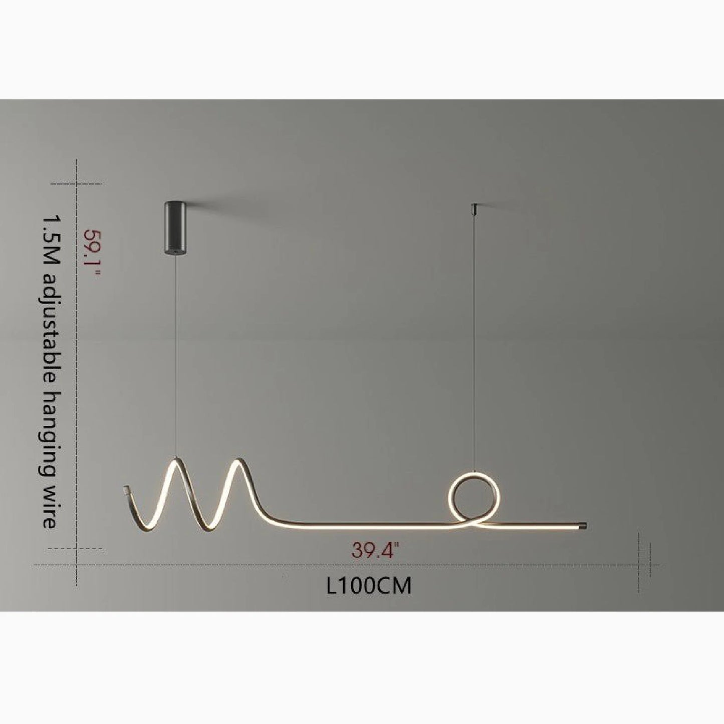 Eira Nordic Pendant Lamp with Long Strip - Pendant Lights | Lucera Lighting