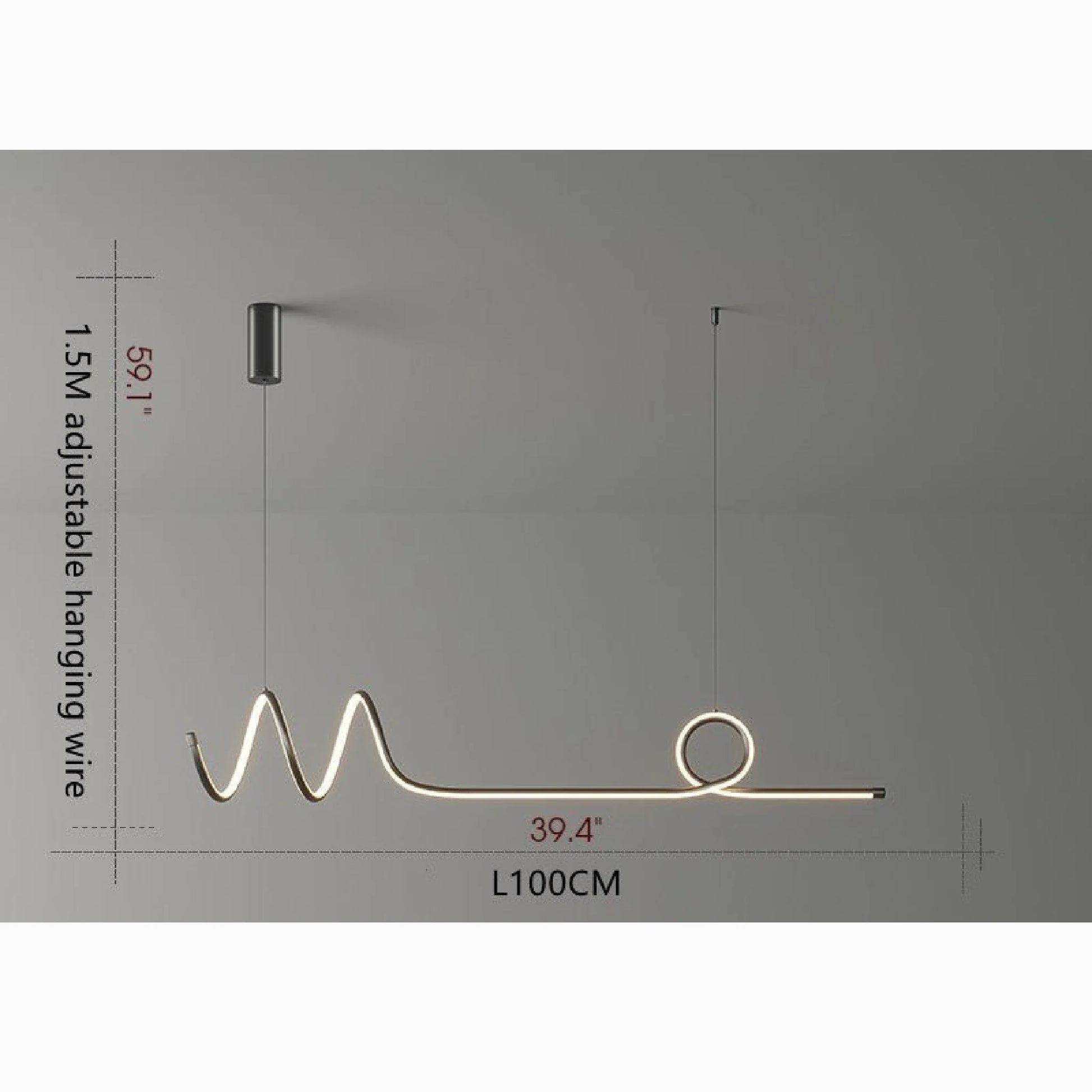Eira Nordic Pendant Lamp with Long Strip - Pendant Lights | Lucera Lighting