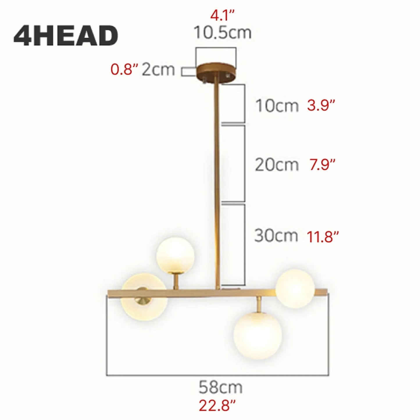 Nord Gold Pearls Chandelier for Kitchen - Pendant Lights | Lucera Lighting