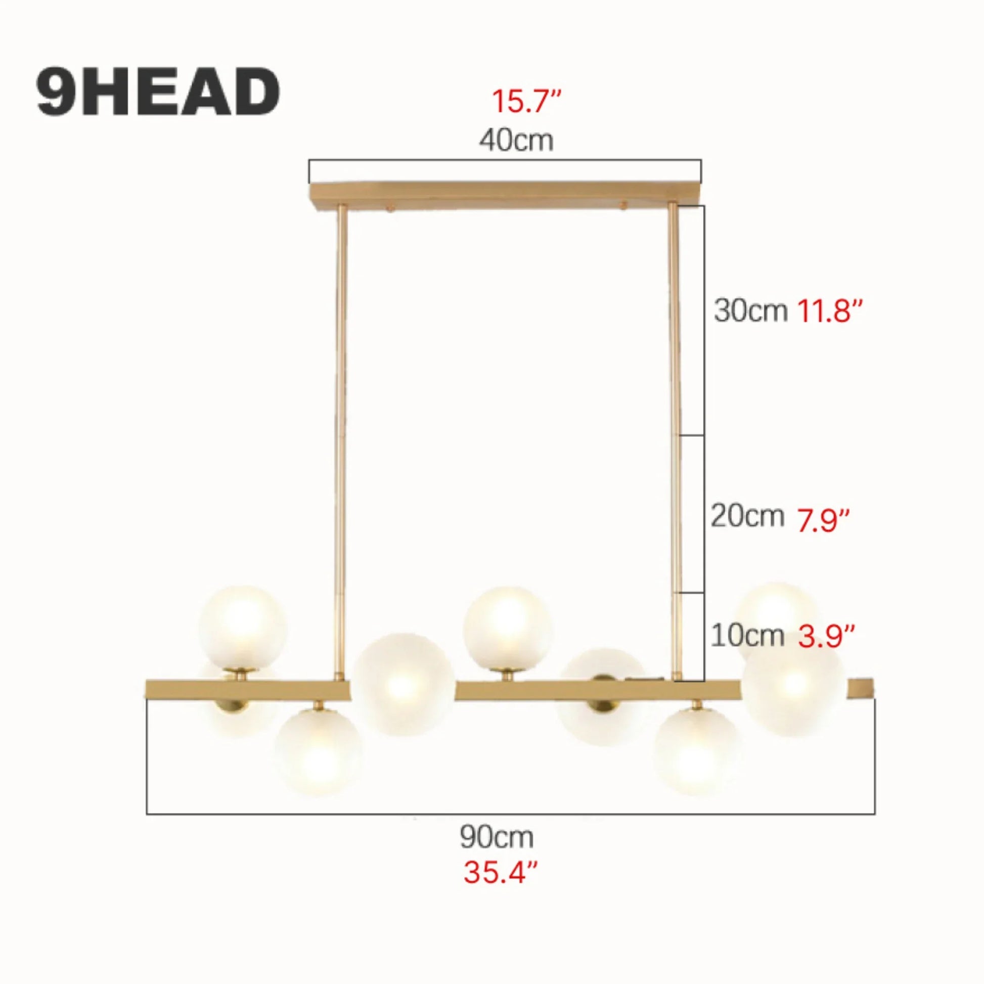 Nord Gold Pearls Chandelier for Kitchen - Pendant Lights | Lucera Lighting