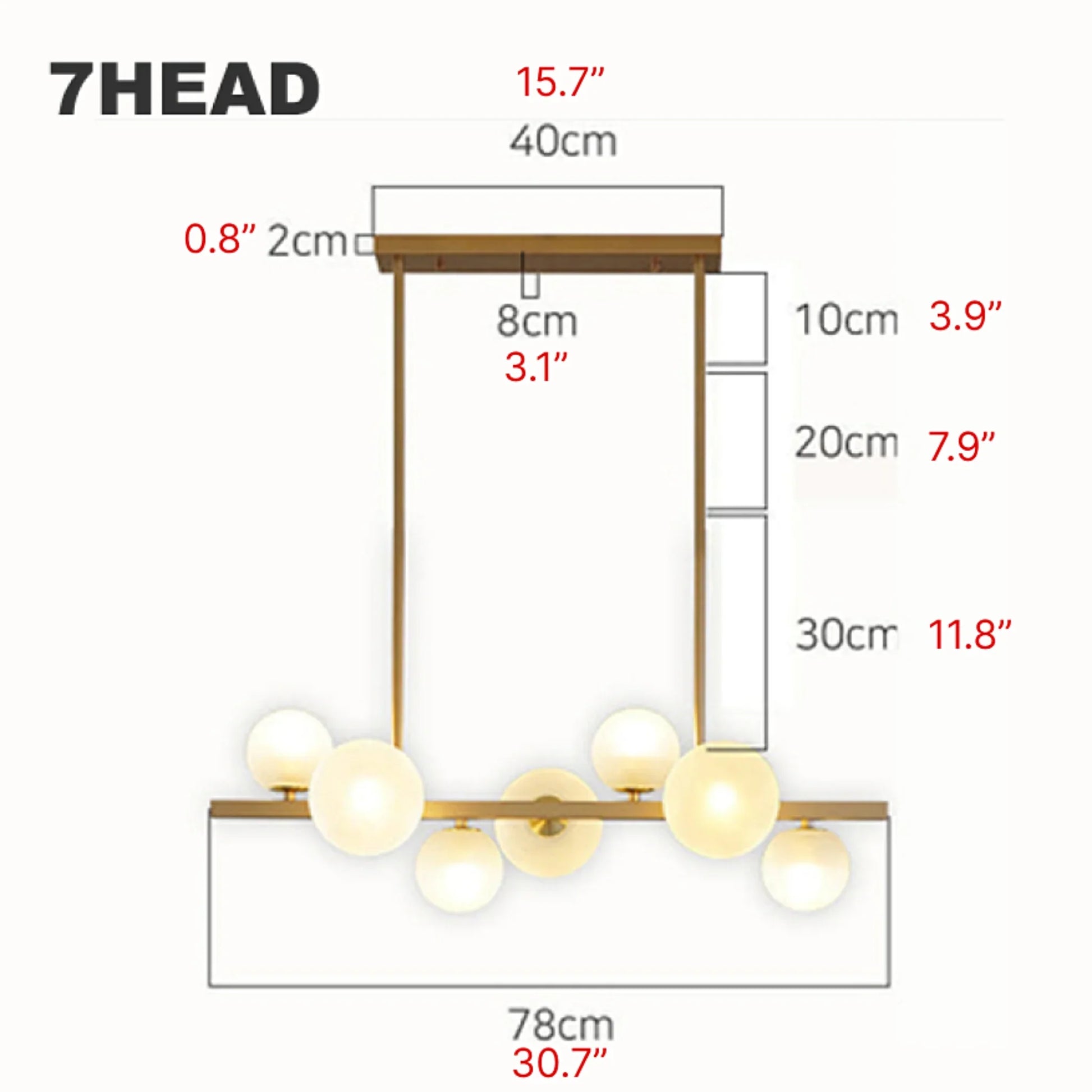 Nord Gold Pearls Chandelier for Kitchen - Pendant Lights | Lucera Lighting
