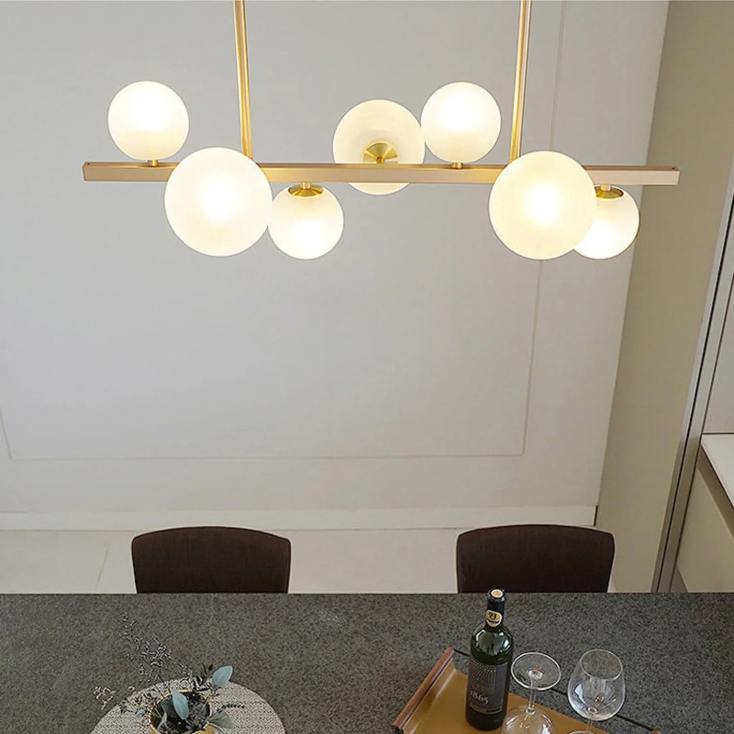 Nord Gold Pearls Chandelier for Kitchen - Pendant Lights | Lucera Lighting