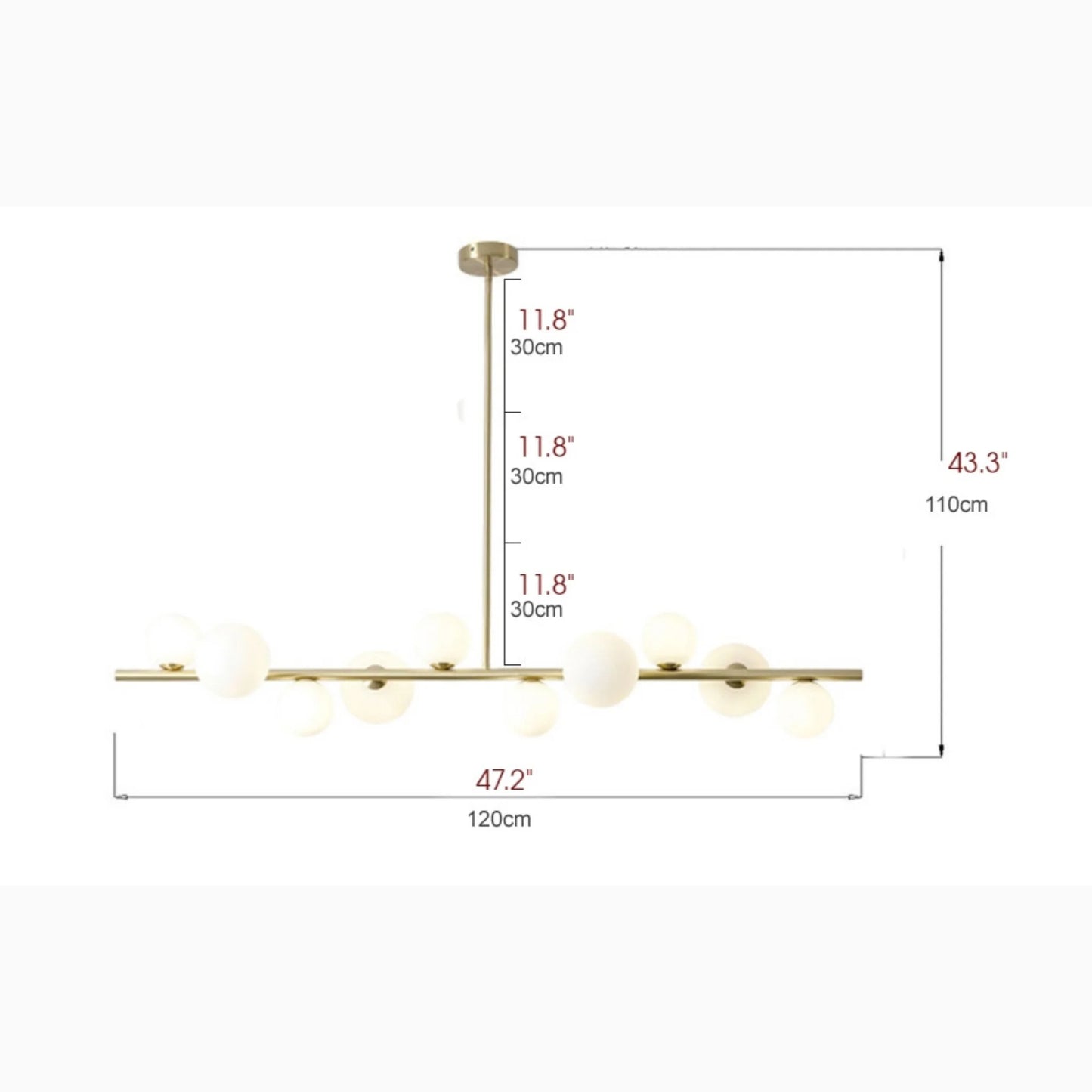 Ran Linear Chandelier for Dining Room - Pendant Lights | Lucera Lighting