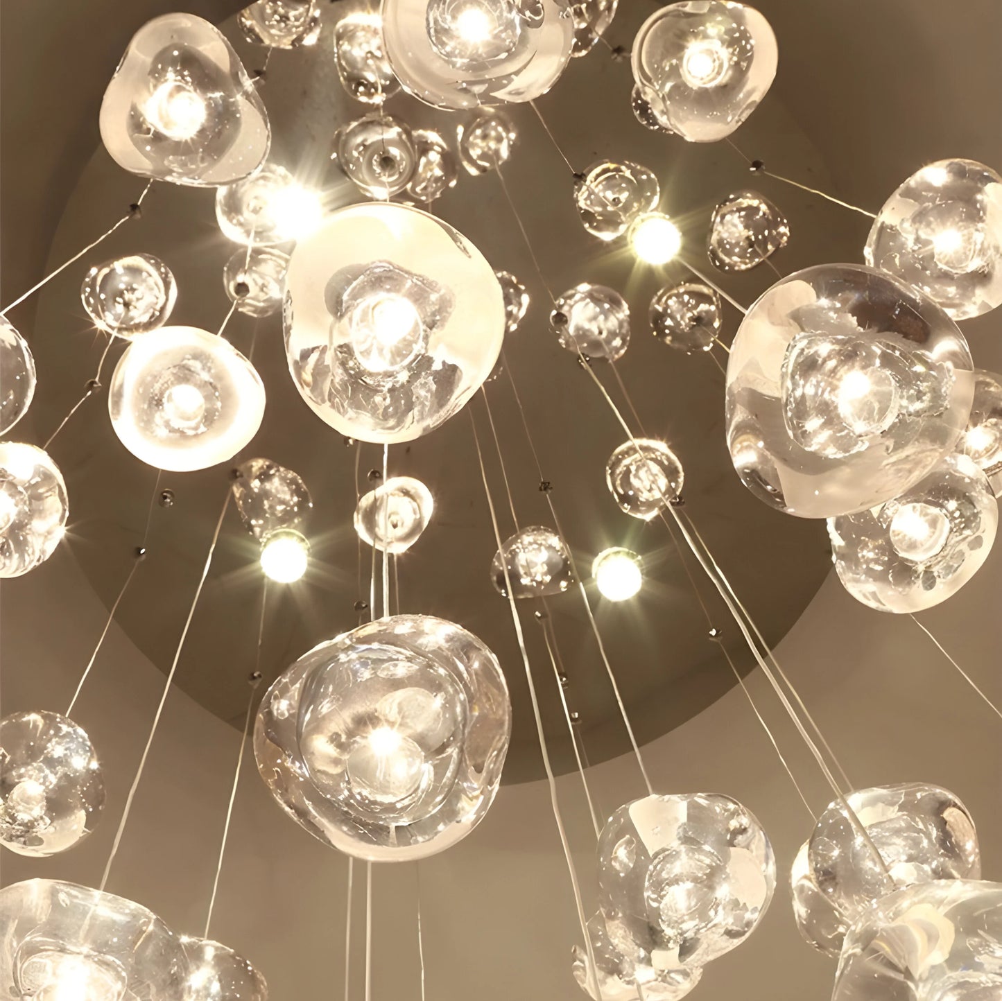 Toadflax Crystal Raindrop Staircase Chandelier - Chandeliers | Lucera Lighting