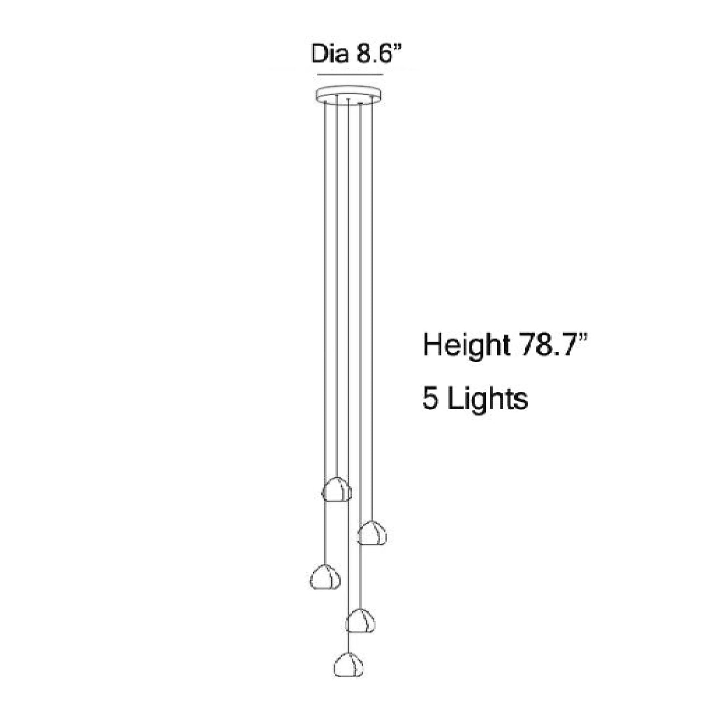Toadflax Crystal Raindrop Staircase Chandelier - Chandeliers | Lucera Lighting