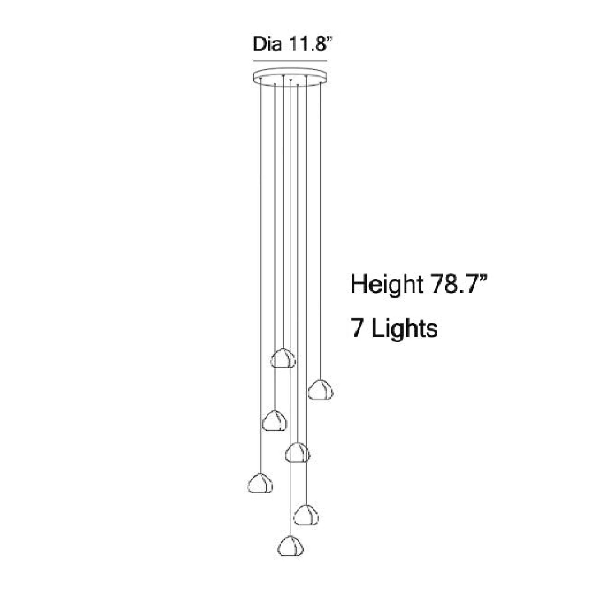 Toadflax Crystal Raindrop Staircase Chandelier - Chandeliers | Lucera Lighting