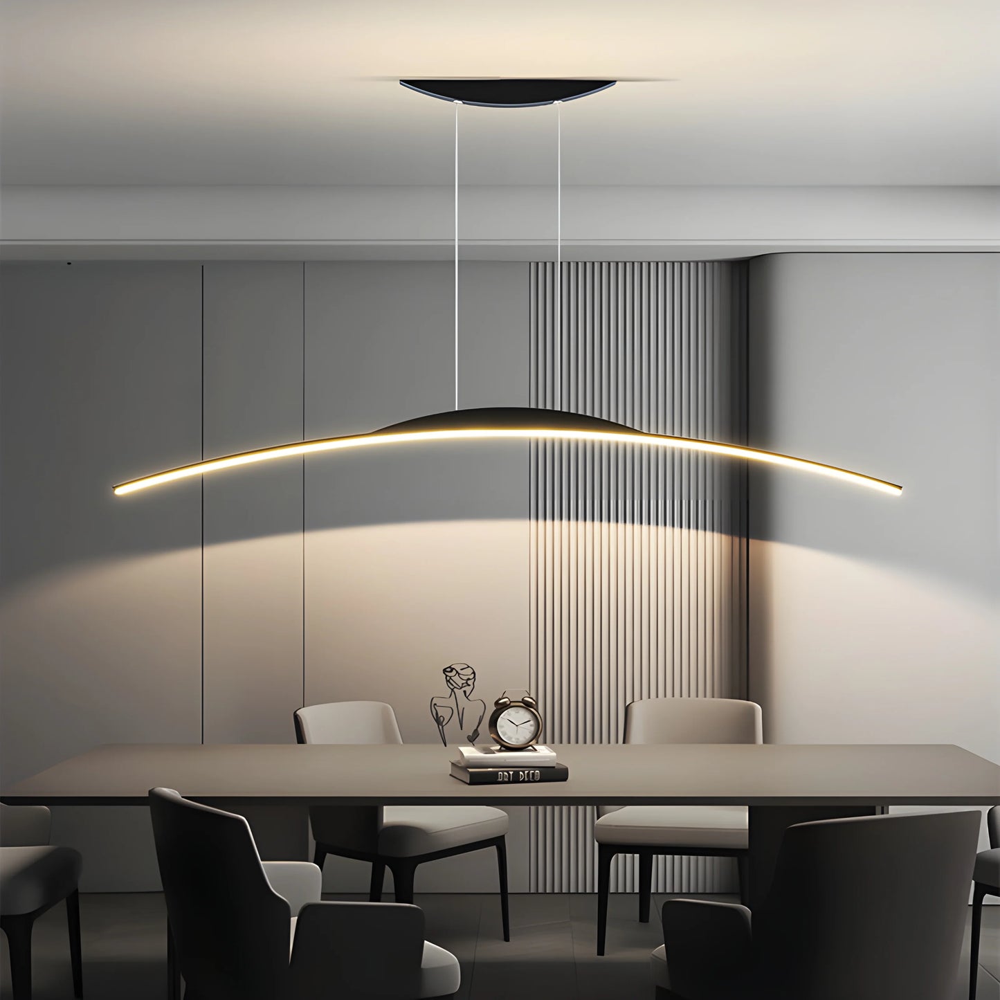 Edda Minimalist Black Chandelier - Pendant Lights | Lucera Lighting