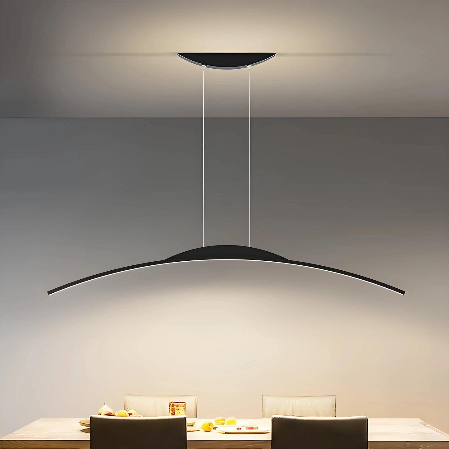 Edda Minimalist Black Chandelier - Pendant Lights | Lucera Lighting