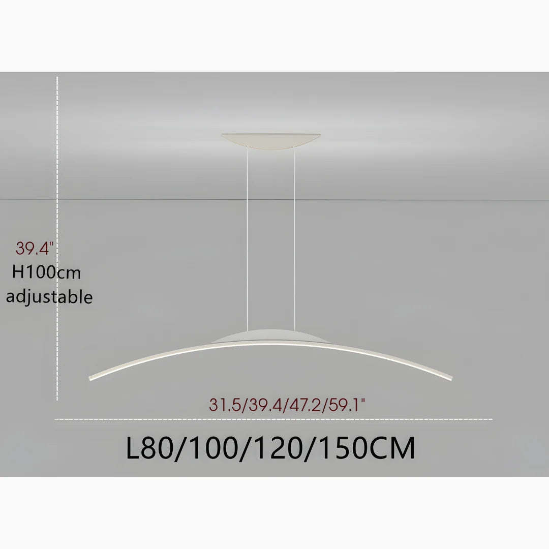 Edda Minimalist Black Chandelier - Pendant Lights | Lucera Lighting