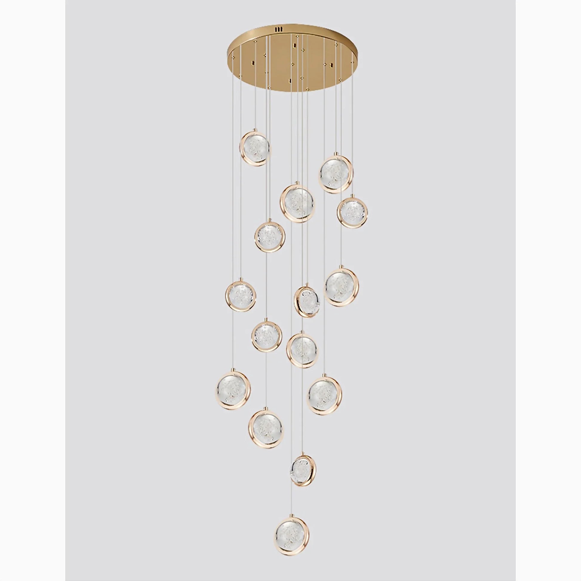 Topaz Staircase Crystal Chandelier - Pendant Lights | Lucera Lighting