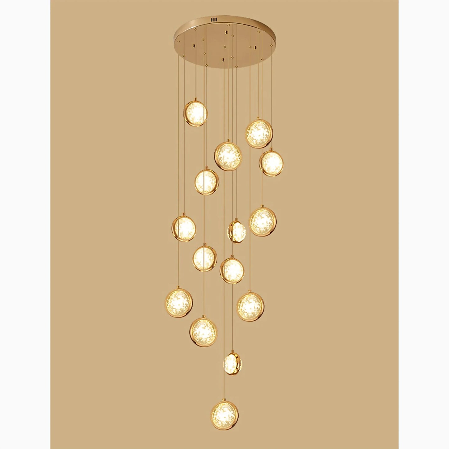 Topaz Staircase Crystal Chandelier - Pendant Lights | Lucera Lighting
