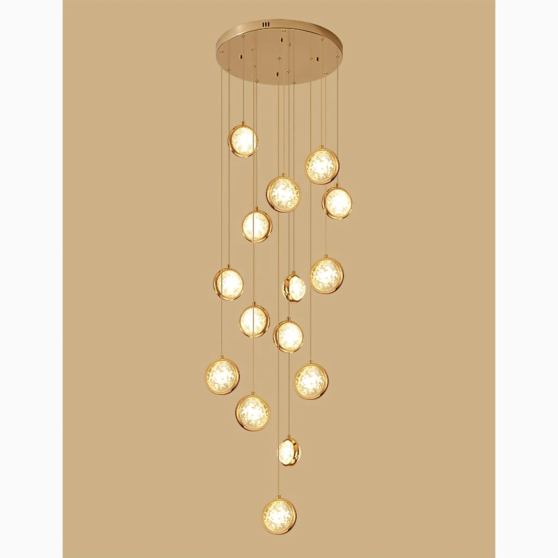 Topaz Staircase Crystal Chandelier - Pendant Lights | Lucera Lighting