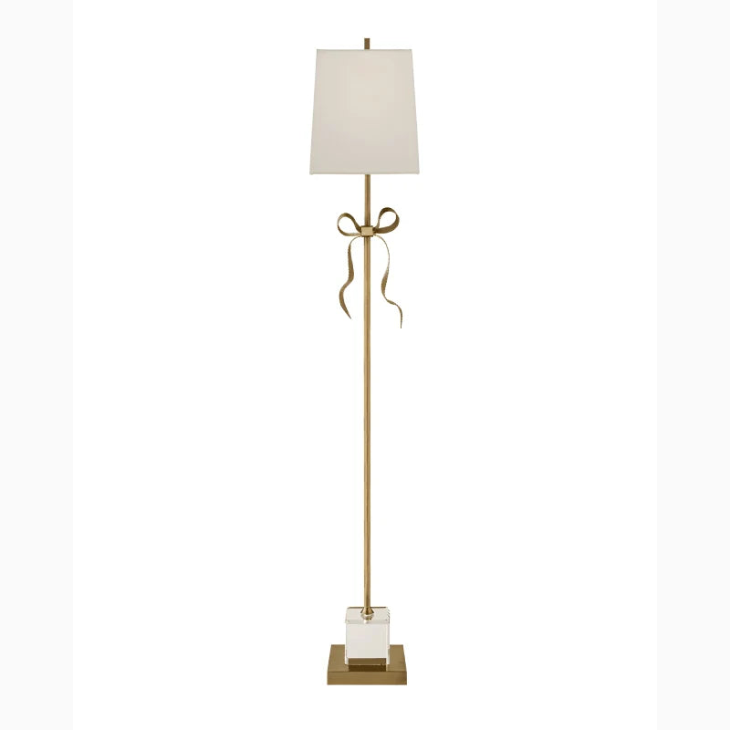 Zircon Retro LED Copper Floor Light with Bow - Lamps | Lucera Lighting