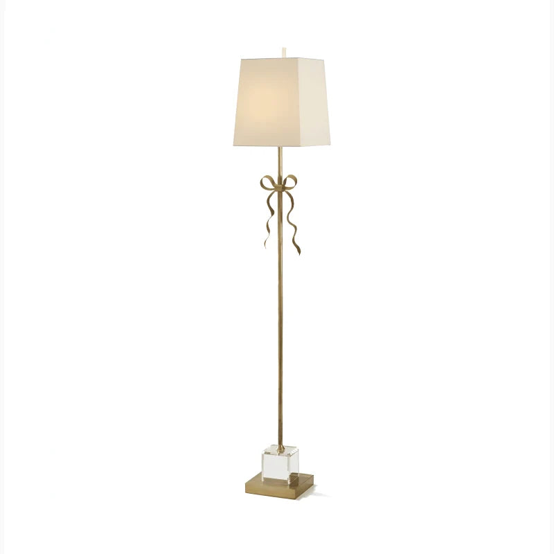 Zircon Retro LED Copper Floor Light with Bow - Lamps | Lucera Lighting