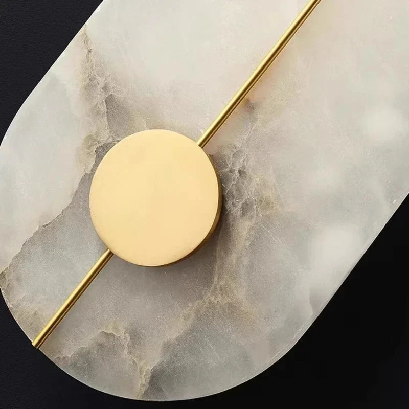 Turret Copper Marble Wall Lamp for Living Room - Wall Lights & Sconces | Lucera Lighting
