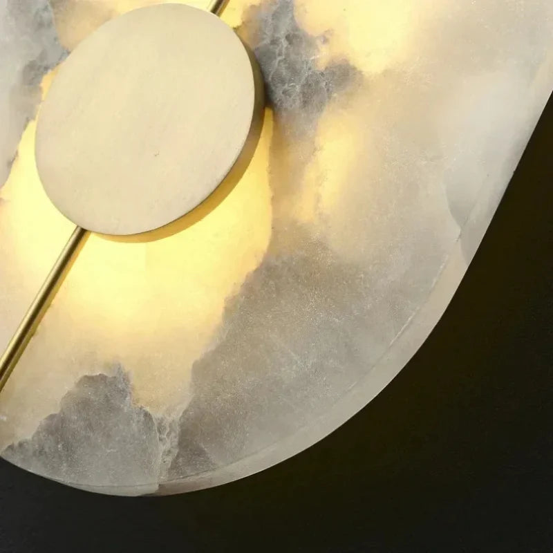 Turret Copper Marble Wall Lamp for Living Room - Wall Lights & Sconces | Lucera Lighting