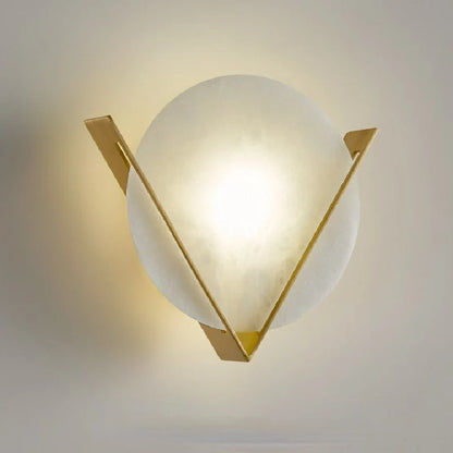 Ventral wall lamp horizontal line variant in warm ambient light against textured wall