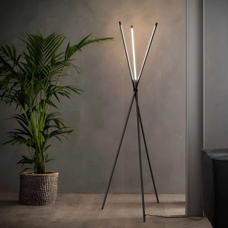 Iolite Post Modern Black LED Minimalistic Floor Lamp - Lamps | Lucera Lighting