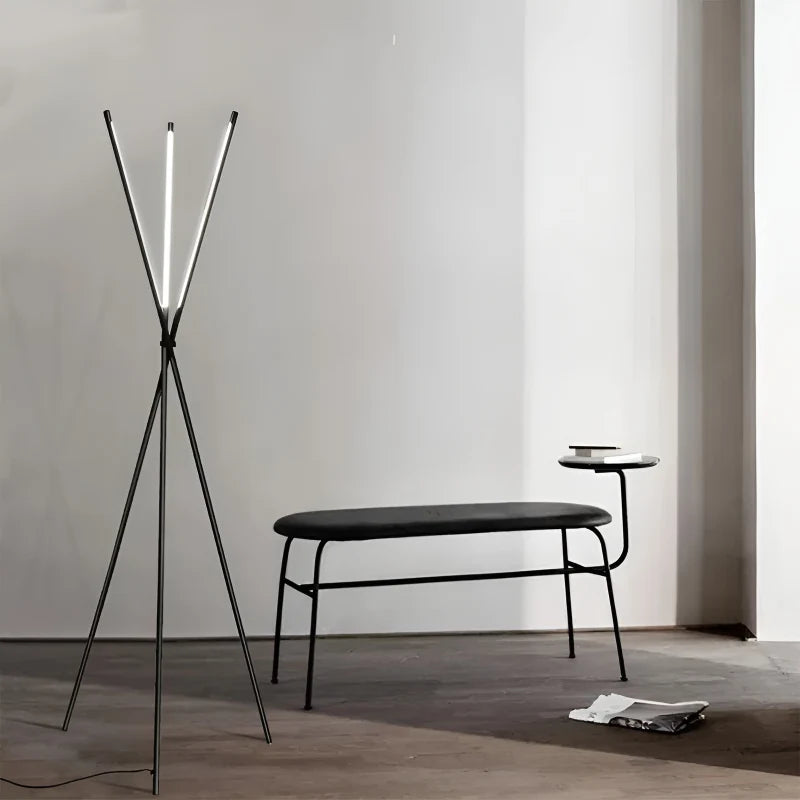 Iolite Post Modern Black LED Minimalistic Floor Lamp - Lamps | Lucera Lighting