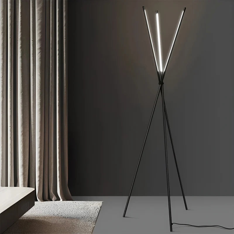 Iolite Post Modern Black LED Minimalistic Floor Lamp - Lamps | Lucera Lighting