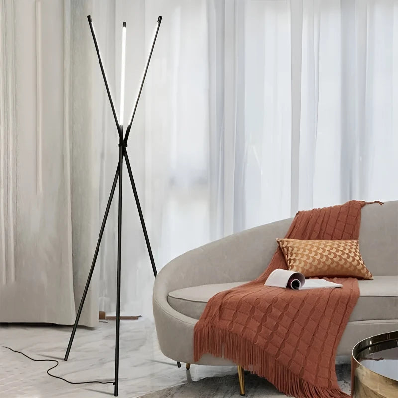 Iolite Post Modern Black LED Minimalistic Floor Lamp - Lamps | Lucera Lighting