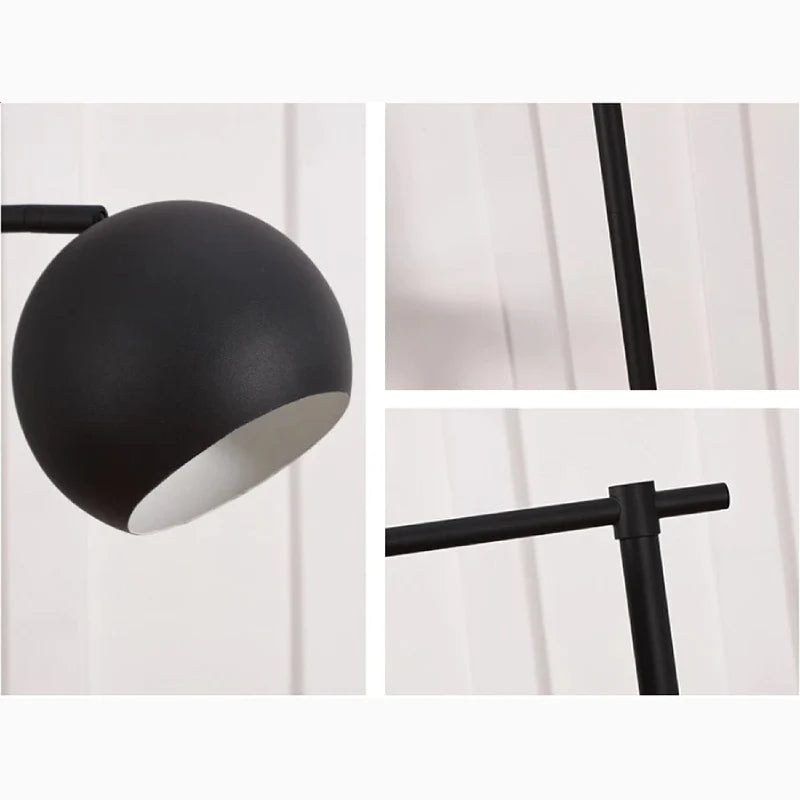 Tanzanite Black and Gold Floor Lamp for Reading - Lamps | Lucera Lighting