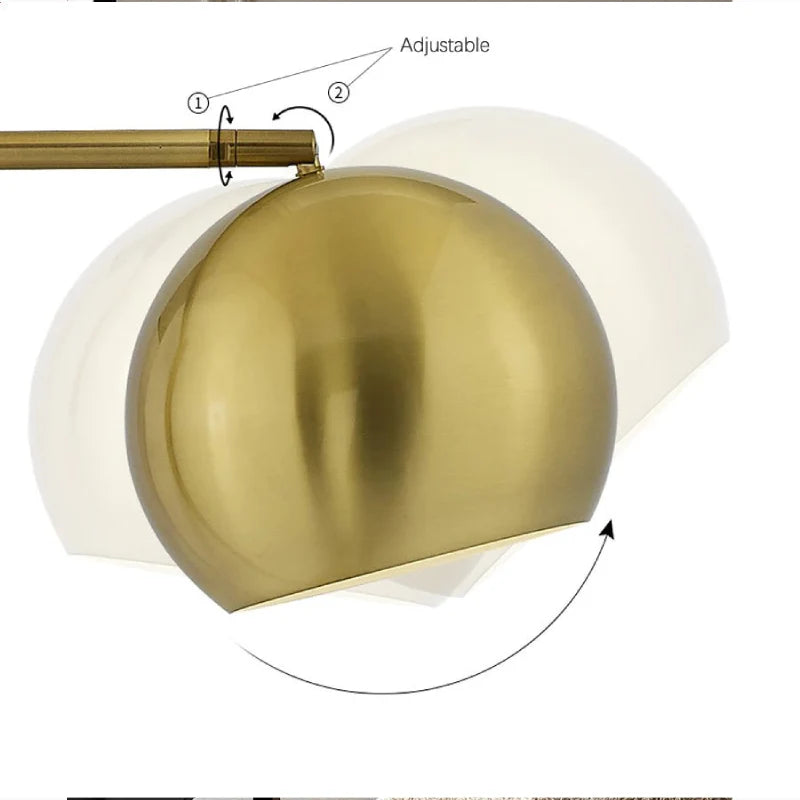 Tanzanite Black and Gold Floor Lamp for Reading - Lamps | Lucera Lighting