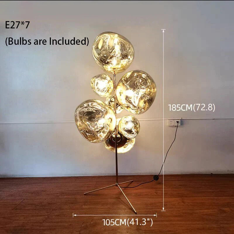 Moonstone Freiburg Standing Acrylic Lava Stone LED Floor La - Lamps | Lucera Lighting