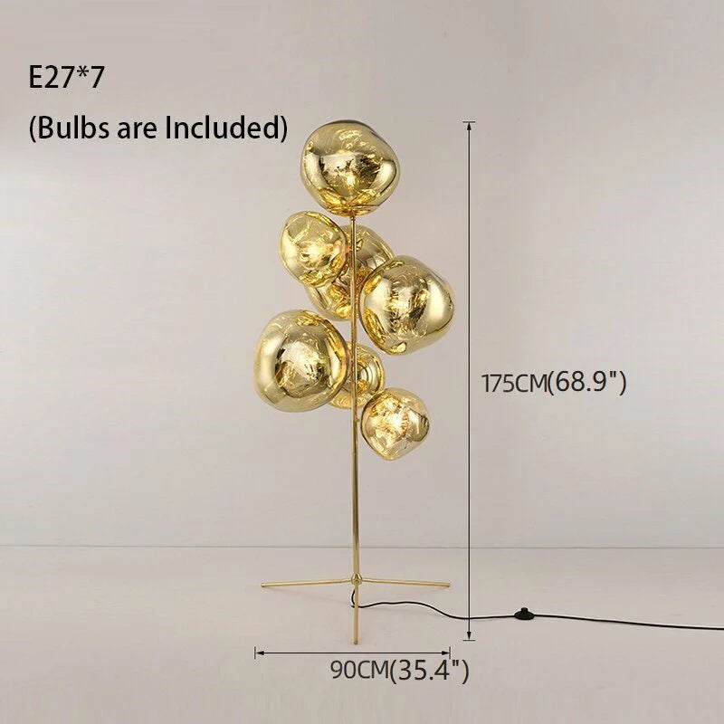 Moonstone Freiburg Standing Acrylic Lava Stone LED Floor La - Lamps | Lucera Lighting