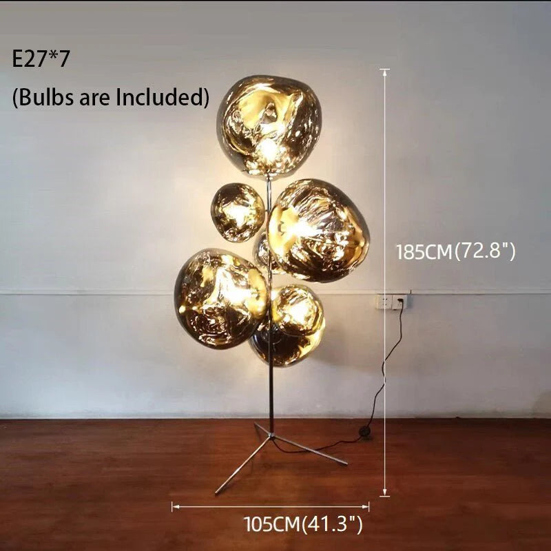 Moonstone Freiburg Standing Acrylic Lava Stone LED Floor La - Lamps | Lucera Lighting