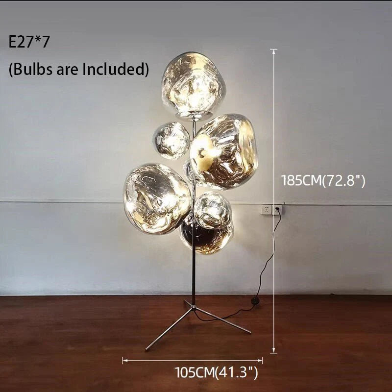 Moonstone Freiburg Standing Acrylic Lava Stone LED Floor La - Lamps | Lucera Lighting