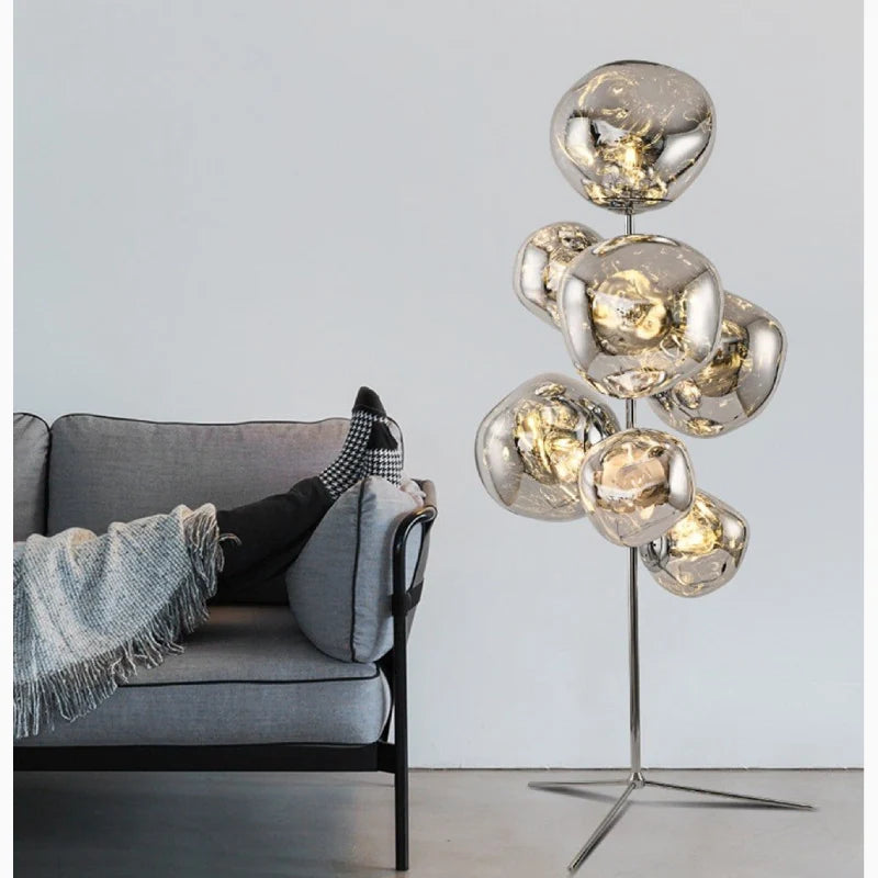 Moonstone Freiburg Standing Acrylic Lava Stone LED Floor La - Lamps | Lucera Lighting
