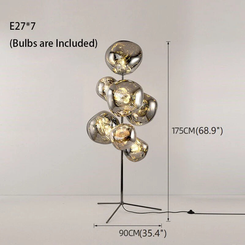Moonstone Freiburg Standing Acrylic Lava Stone LED Floor La - Lamps | Lucera Lighting