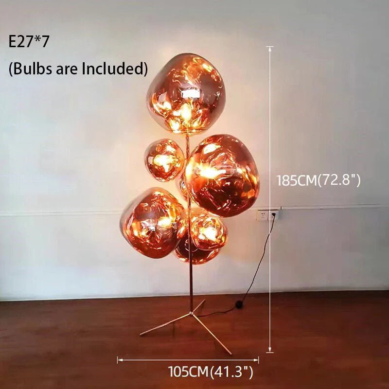Moonstone Freiburg Standing Acrylic Lava Stone LED Floor La - Lamps | Lucera Lighting