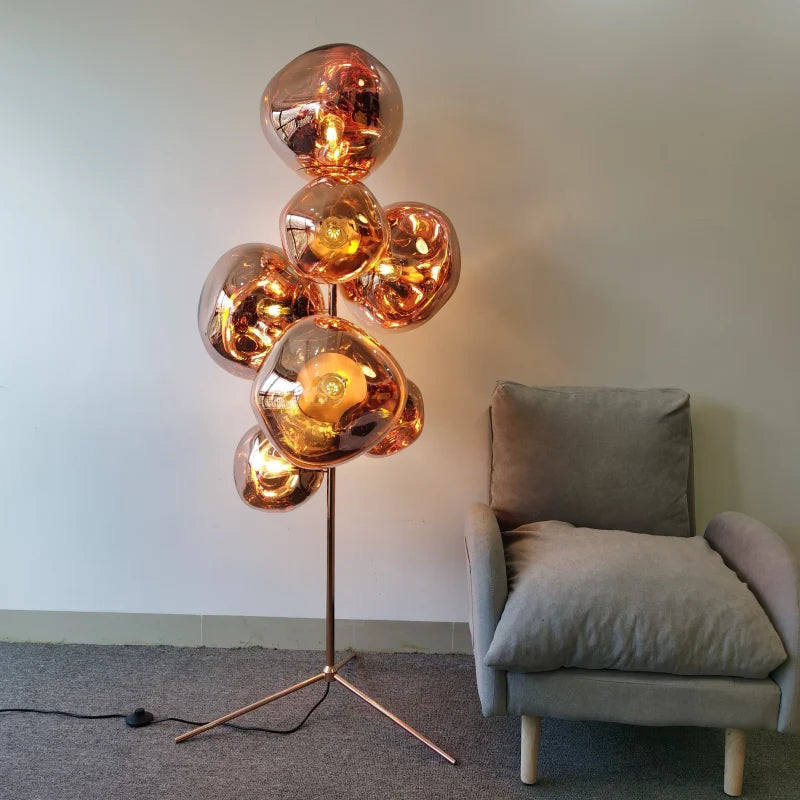 Moonstone Freiburg Standing Acrylic Lava Stone LED Floor La - Lamps | Lucera Lighting