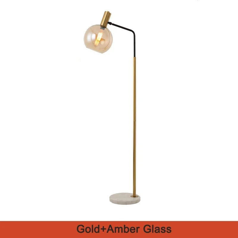 Cerise Gold Glass Luxury Floor Lamp - Lamps | Lucera Lighting