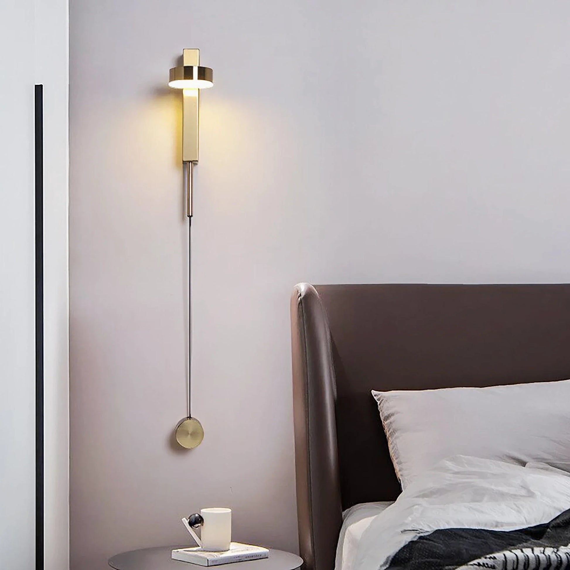 Ritardando Black/Gold Rotating LED Wall Sconce - Wall Lights & Sconces | Lucera Lighting