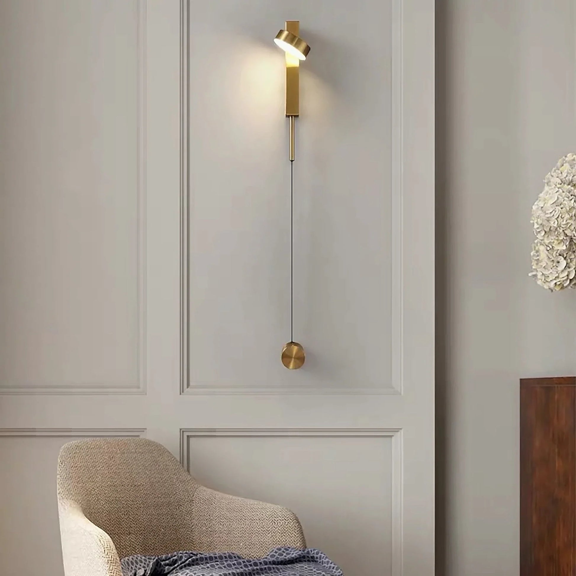 Ritardando Black/Gold Rotating LED Wall Sconce - Wall Lights & Sconces | Lucera Lighting