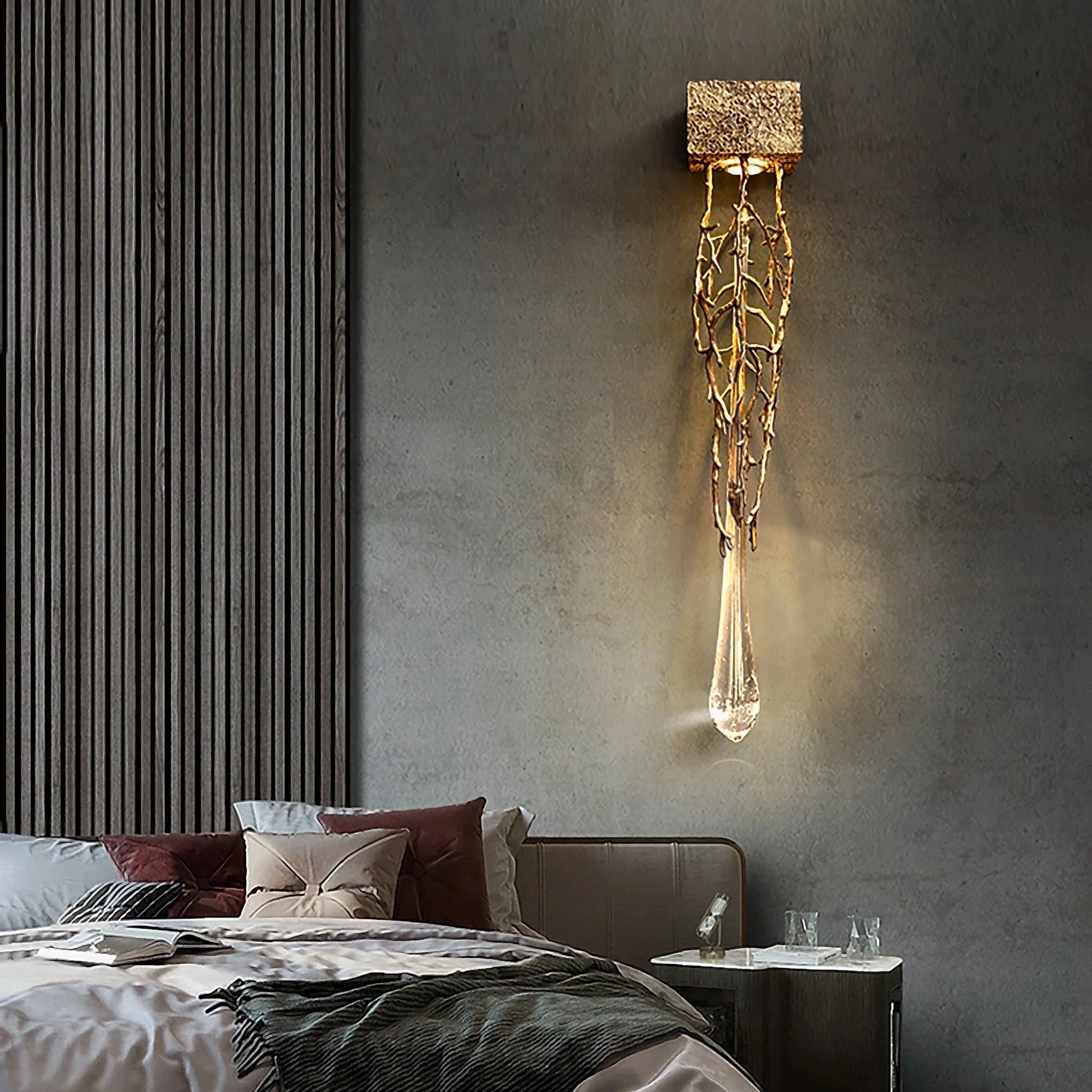 Rallentando LED Crystal Copper Wall Lamp - Wall Lights & Sconces | Lucera Lighting