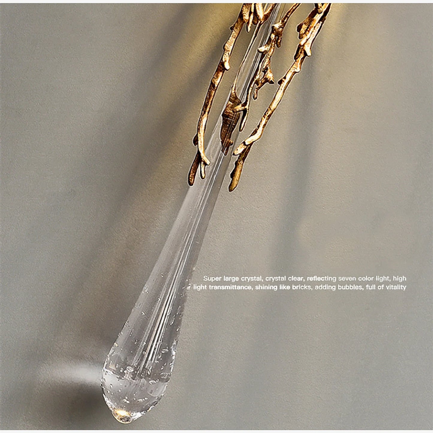 Rallentando LED Crystal Copper Wall Lamp - Wall Lights & Sconces | Lucera Lighting