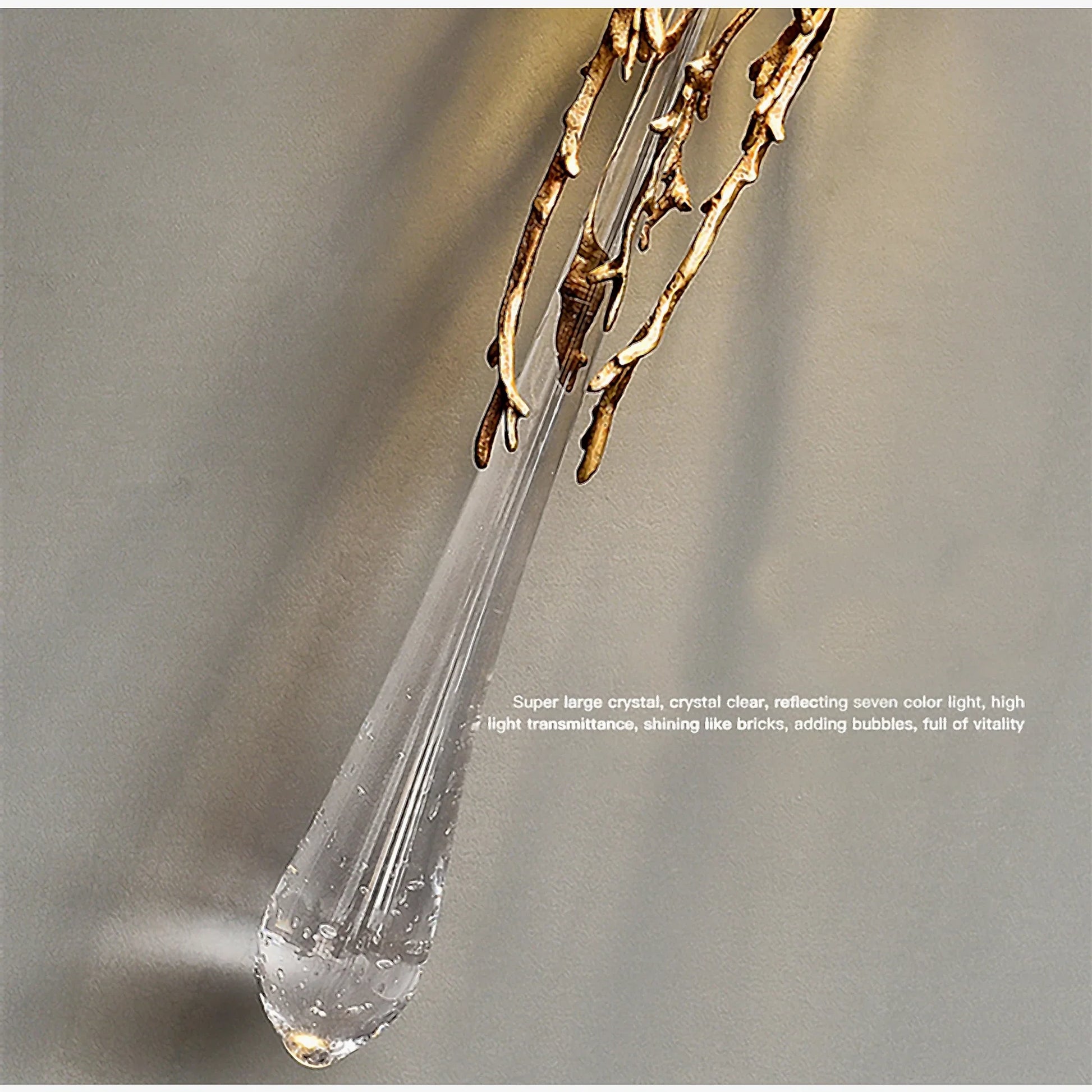 Rallentando LED Crystal Copper Wall Lamp - Wall Lights & Sconces | Lucera Lighting