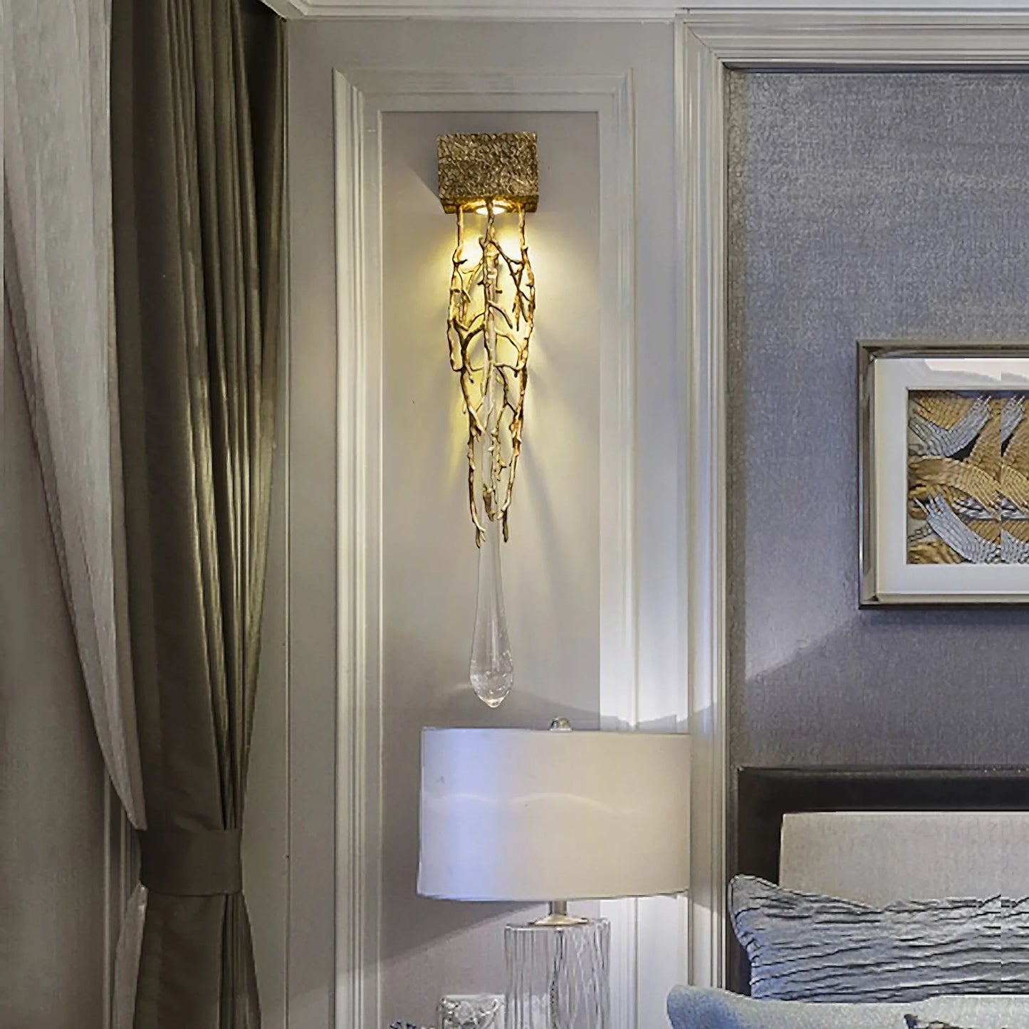 Rallentando LED Crystal Copper Wall Lamp - Wall Lights & Sconces | Lucera Lighting