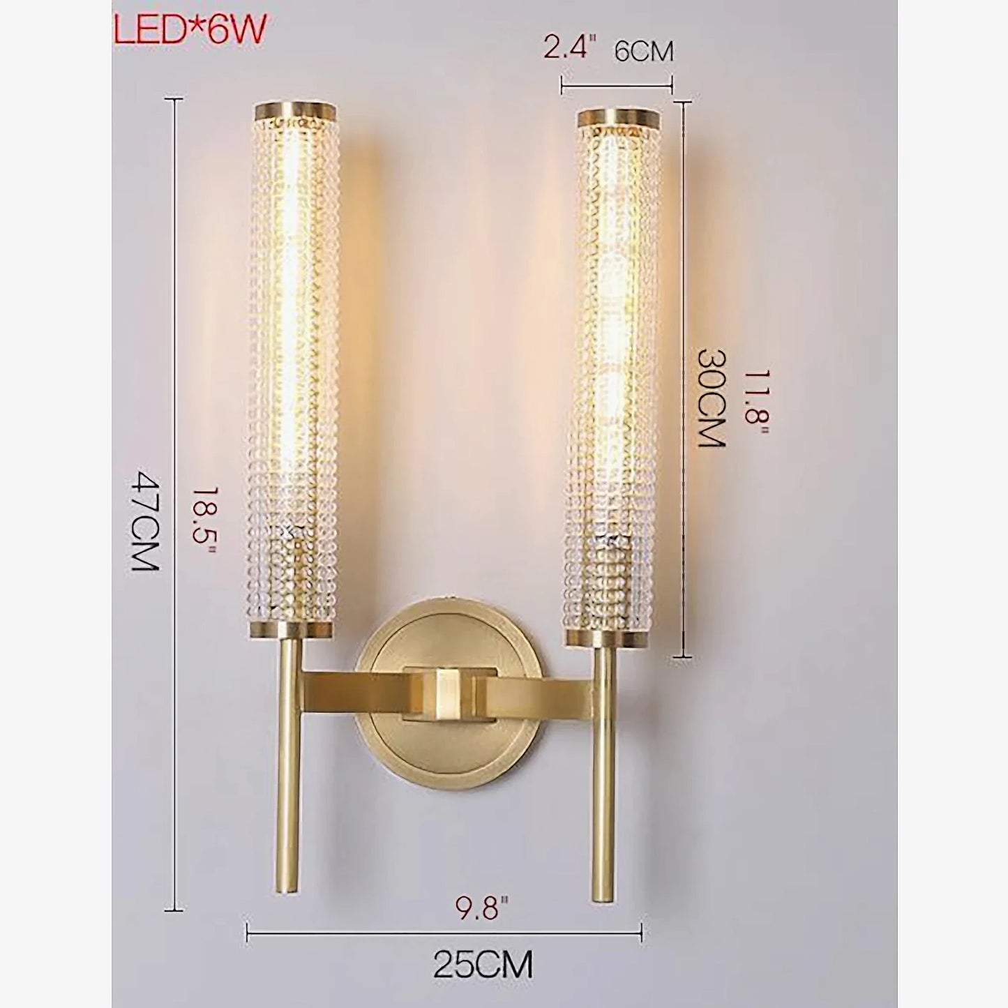 Sul Glass Copper Wall Sconce - Pendant Lights | Lucera Lighting