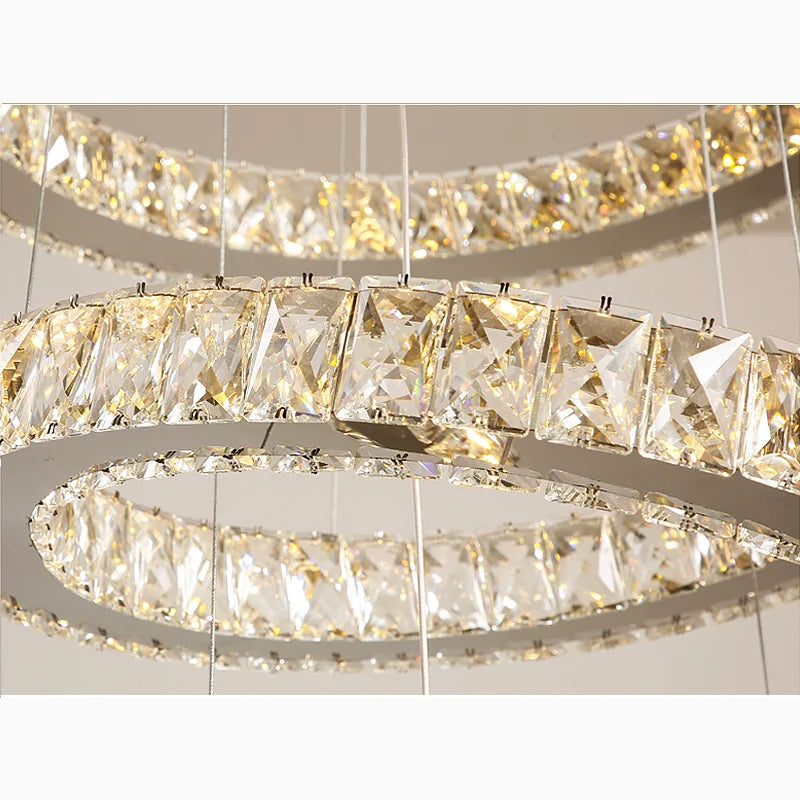 Wulf Long Spiral Hanging Crystal Golden Chandelier - Chandeliers | Lucera Lighting
