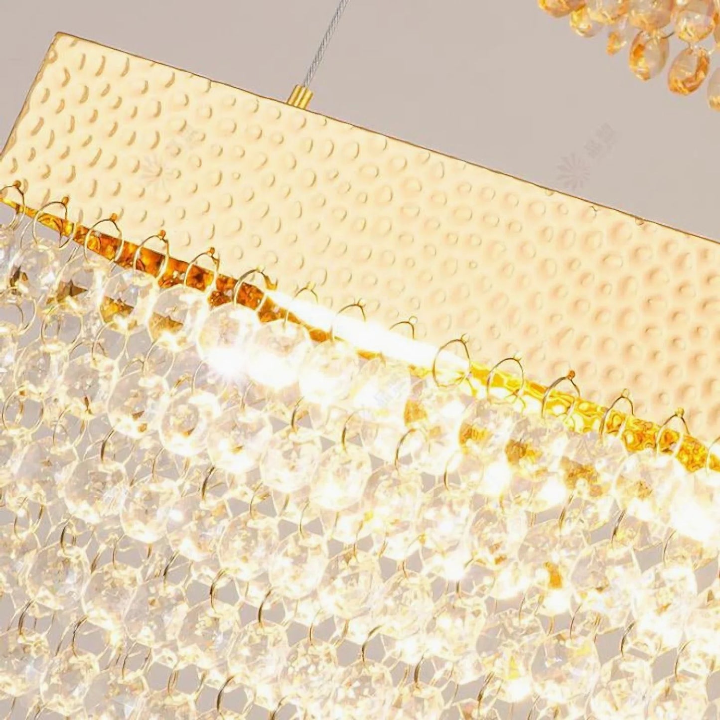Keld Crystal Blocks LED Ceiling Chandelier - Chandeliers | Lucera Lighting