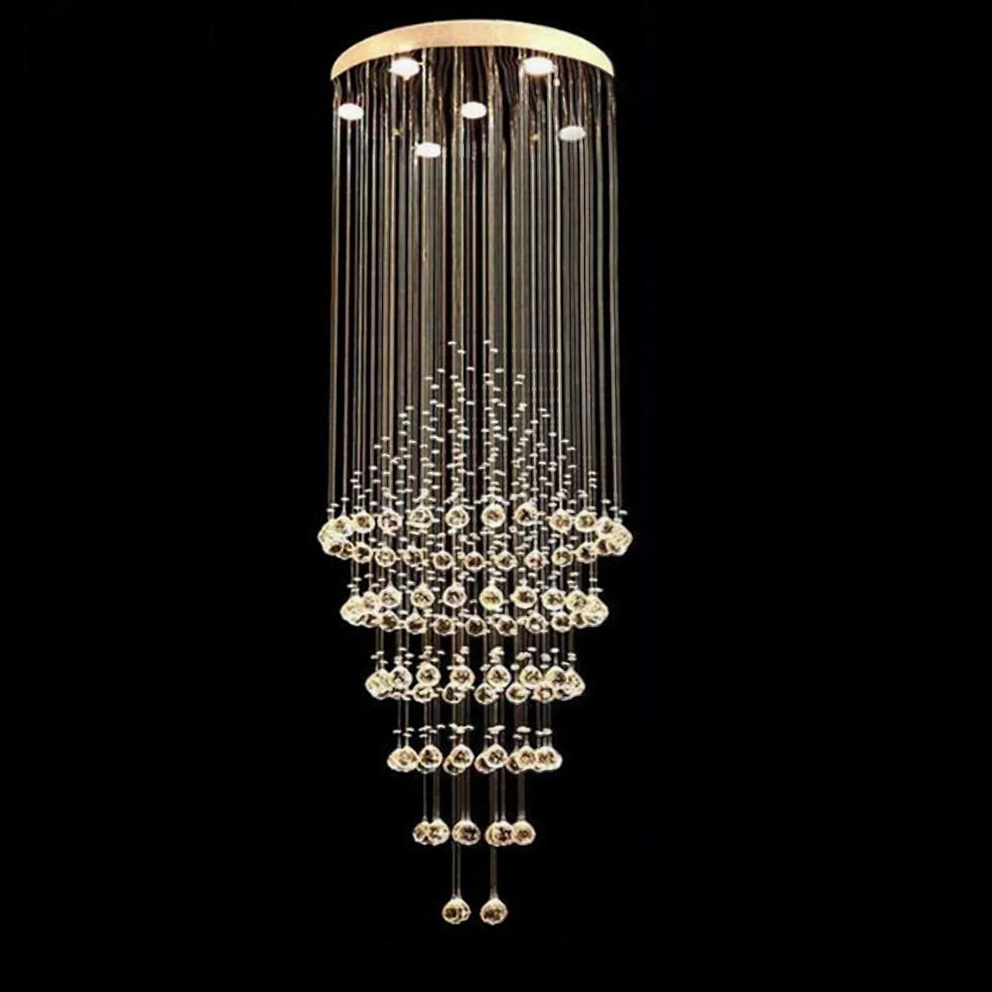 Dune Modern K9 Crystal LED Ceiling Light - Chandeliers | Lucera Lighting