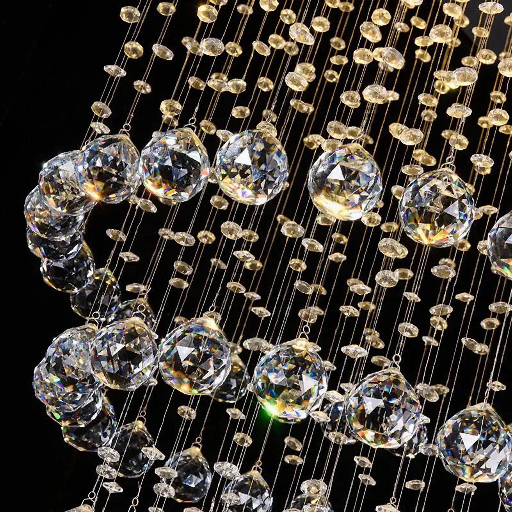 Dune Modern K9 Crystal LED Ceiling Light - Chandeliers | Lucera Lighting
