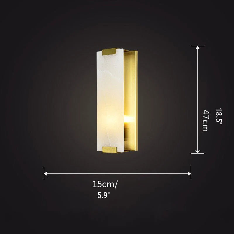 Astral Luxury Copper-Marble LED Wall Lamp - Wall Lights & Sconces | Lucera Lighting