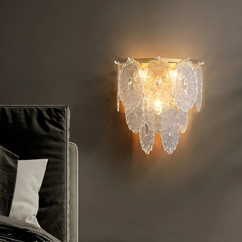 Glial Luxury French Style Glass Wall Lamp - Wall Lights & Sconces | Lucera Lighting